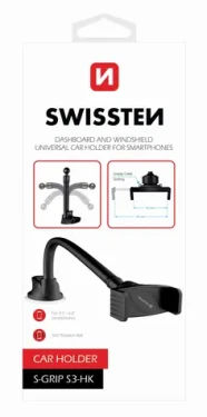SWISSTEN S-GRIP S3-HK / držiak do auta na čelné sklo či palubovku (65010508)