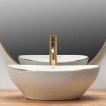 REA - Keramické umývadlo Sofia Gold Edge zlaté REA-U3287