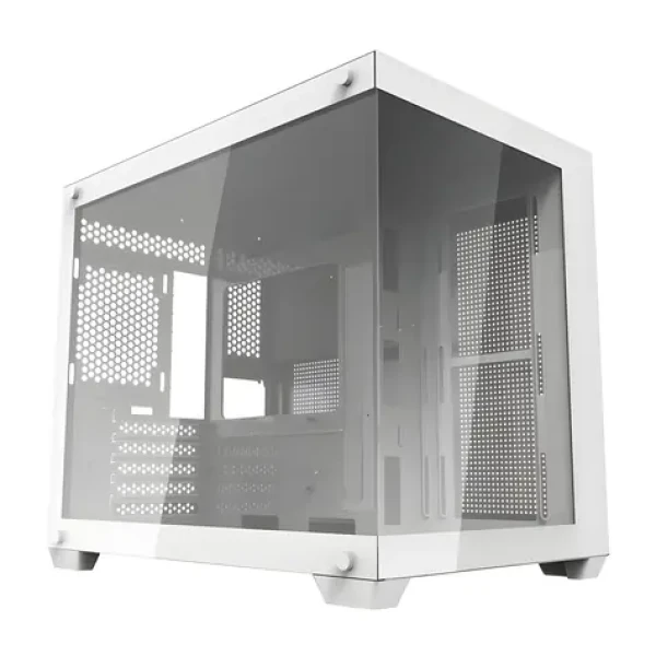 DarkFlash C285MP biela / Skriňa PC / mATX / ITX / dvojité tvrdené sklo / bez ventilátorov / bez zdroja (C285MP White)