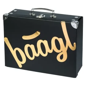 BAAGL Skladací školský kufrík Gold s kovaním / 32.5 x 10.5 x 26 cm (A-34321)