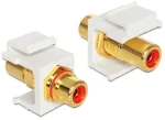 DeLock Keystone modul / konekor RCA samica - RCA samica / pozlátený / červený (86308)
