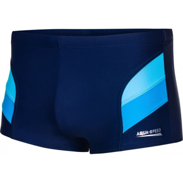 AQUA SPEED Plavecké šortky Aron Navy Blue/Blue Pattern 42