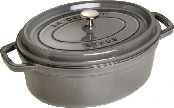 STAUB Oval Cocotte 40509-317-0 kastról s pokrievkou 29 cm šedá / 4.2 l (40509-317-0)