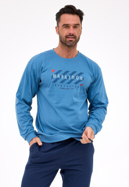 Cornette 322/301 Marathon long/r S-2XL pánske pyžamo modrá L
