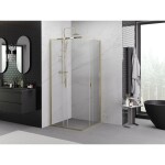 MEXEN - Exo štvorcový posuvný sprchovací kút 95 x 95, transparent, zlato 8111-095-095-50-00