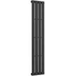 CERANO - Kúpeľňový radiátor Arlen - bočné pripojenie - 558 W - čierna matná - 1800x300 mm CER-278650