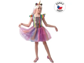 MaDe 09457 - Šaty na karneval - jednorožec, 120 - 130 cm
