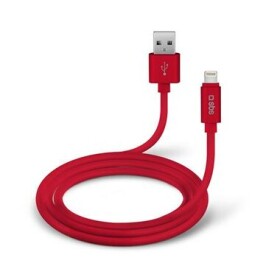 SBS Polo silikónový kábel USB - Lightning 1m červená / MFI (TECABLPOLOLIGR)