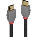 LINDY HDMI prepojovací kábel Zástrčka HDMI-A, Zástrčka HDMI-A 7.50 m antracitová, čierna, červená 36966 pozlátené kontakty HDMI kábel; 36966