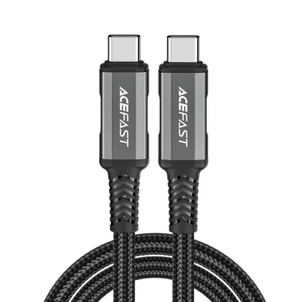Acefast C1-09 šedo-čierna / Kábel USB-C - USB-C / USB4 / PD3.1 / 5A / 1 m