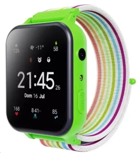 Canyon Alfie KW-37 zelená / Chytré hodinky / 1.69" IPS / IP66 / Nano-SIM / obojsmerné volanie / 16 hier / 512MB / MP3 (CNE-KW37GB)