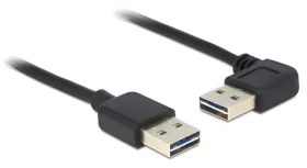 DeLock Easy-USB 2.0-A samec pravouhlý - USB 2.0-A samec / Kábel / 0,5 m / čierna (85176)