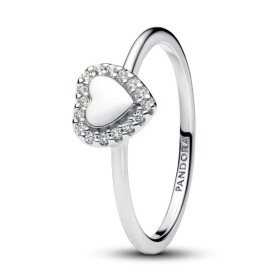 Pandora Romantický strieborný prsteň Srdce s aureolou Timeless 193801C01 52 mm