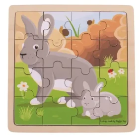 Bigjigs Toys Puzzle králik s králikom