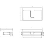 MEXEN/S - Rivel kúpeľňová skrinka 70 cm s umývadlom Vela, 1 šuplík, reliéf, biela mat 91A20-07023-1-BF01-W23M01