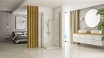 REA/S - Sprchová kabína Hugo 90x100 Gold Brush Dvere: 90 Dvere: 100 KPL-K0841