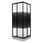 KERRA - Sprchovací kút Pico Black STR 90 s vaničkou 5907548116116