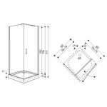 KERRA - Sprchovací kút Hera 90 (s vaničkou) 5907548117335
