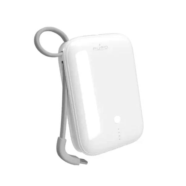 Puro Power Link 10 PLUS biela / Powerbanka / 10 000 mAh / vstavaný kábel USB-C