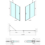POLYSAN - ZOOM sprchové dvere 1400, číre sklo ZL1314