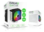 Evolveo QuietCool5 čierna / Chladič CPU / 6x heatpipe / 120mm ventilátor / ARGB / TDP 240W (QUIETCOOL5-BK)
