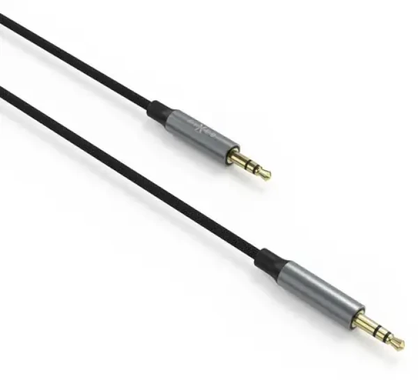 FIXED Link Space Gray / Audio kábel / 3,5 mm jack - 3,5 mm jack / opletený / 1,5 m (FIXA-JJ15-GR)