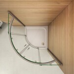 H K - Štvrťkruhový sprchovací kút HARMONY S4 90 cm s dvojdielnymi posuvnými dverami SE-HARMONYS490