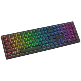 Ducky Zero 6108 Cherry MX2A-Speed-Silver čierna / herná klávesnica / bezdrôtová / 2.4 GHz / USB-C / Bluetooth / US (DKZE2408ST3-CPUSPDOECL1AW1)