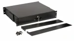 Equip Uzamykateľná zásuvka 19" čierna / Zásuvka do racku / 2U / hĺbka 400 mm (EZD-2-B)