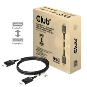 Club3D Kábel DisplayPort 2.1 na DisplayPort 2.1 čierna / VESA DP80 / 8K60Hz-10K30Hz / HDR / 1,2 m (CAC-1091)