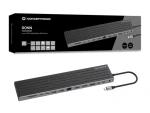Conceptronic 14-in-1 šedá / Dokovacia stanica / USB-C / 2x HDMI / 1x DisplayPort / 4K 60Hz / LAN / PD 100W (DONN32B)