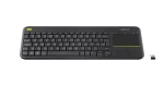 Logitech K400+ Dark / Bezdrôtová klávesnica s touchpadom / Talianske rozloženie / 2.4 GHz (920-007135)