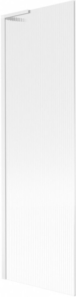 MEXEN/S - Next L vaňová zástena FIX 60 x 150, prúžky, biela 895-060-000-03-09-20