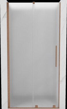 MEXEN/S - Velár posuvné sprchové dvere 100, dekor, meď kartáčovaná 871-100-000-31-65