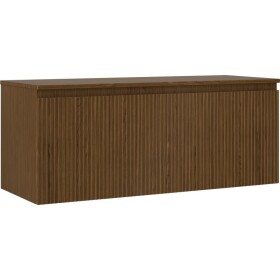 MEXEN/S - Rivel kúpeľňová skrinka pod umývadlo 120 cm s doskou, 1 šuplík, reliéf, orech 91A20-12047-1-BFC86