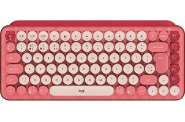 Logitech POP Keys červená - UK / mechanická klávesnica / bezdrôtová / mechanická / QWERTY / BT / UK layout (920-010575)