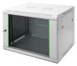 Digitus Dynamic sivá / Nástenný rozvádzač 19" / 9U / 600×450 mm / sklenené dvere (DN-19 09-U-EC)