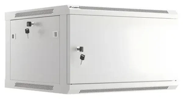 Lanberg WF01-6606-00S sivá / Nástenný rozvádzač / 19" / 6U / 600×600 mm / kovové dvere / flat pack (WF01-6606-00S)