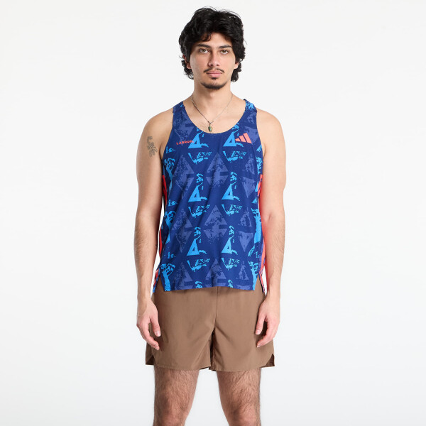 Tričko adidas Adizero Labrum Tank Top Dark Blue/ Lucid Red S