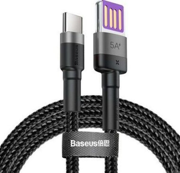 Baseus CATKLF-PG1 kábel USB-A na USB-C čierno-šedivá / 1 m (CATKLF-PG1)