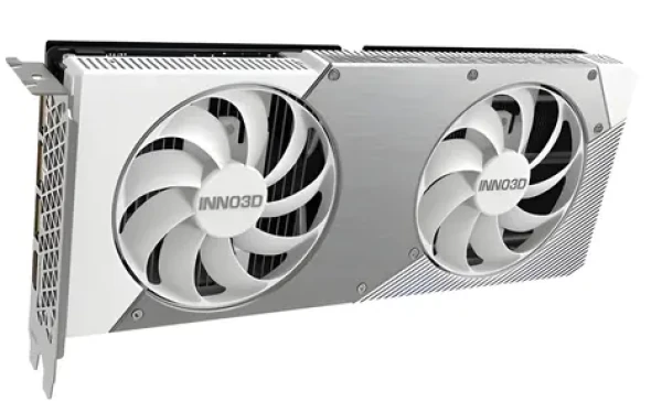 Inno3D GeForce RTX 5060 Twin X2 OC biela / Grafická karta / 2280 - 2527 MHz / 8GB GDDR7 / 128-bit / 1x HDMI + 3x DP (N50602-08D7X-195070W)