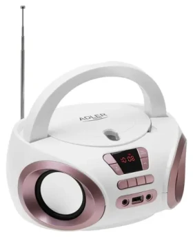 Adler AD 1181wc biela medená / CD prehrávač / MP3 / FM rádio / AUX / USB / 2x2 W (AD 1181wc)