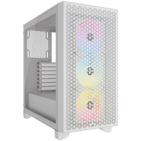 Corsair 3000D Airflow RGB biela / ATX / 2x USB 3.2 / 3x 120mm / bez zdroja / priehľadná bočnica (CC-9011256-WW)