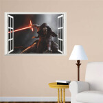 Veselá Stena Samolepka Kylo Ren za oknom