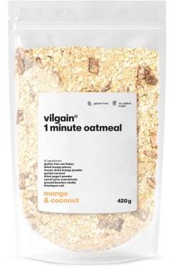 Vilgain Minútová ovsená kaša – mango a kokos bez pridaného cukru 420 g