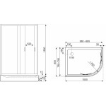KERRA - Sprchovací kút s vaničkou Madera 100x80 Ľavá 5907548117809