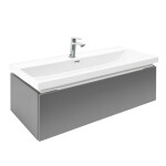Kúpeľňová skrinka s umývadlom a batériou SAT Feel 100x30x44, 8 cm antracit mat SATFEEL100ANTU4BA SATFEEL100ANTU4BA