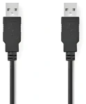 Nedis USB 2.0 kábel čierna / Kábel USB / USB-A - USB-A / 480 Mbps / 2 m (CCGB60000BK20)