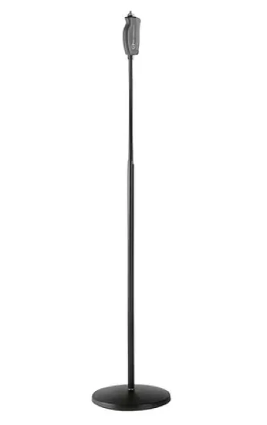 Jednoručný mikrofónový stojan s liatinovým podstavcom / Stojan na mikrofón / výška 1060-1790 mm / čierna (26085)