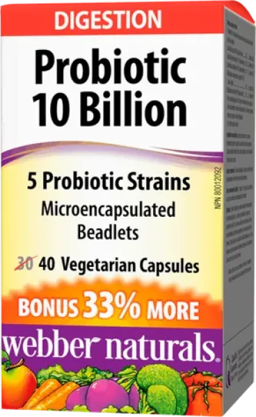 Webber Naturals Probiotic 10 Billion 40 cps (05095)